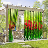 Lofaris Tulip Plantation Waterproof Printed Outdoor Curtains